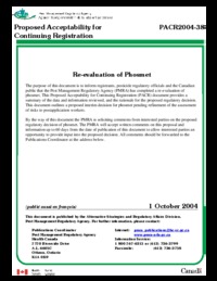 Re-evaluation of phosmet