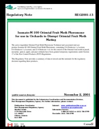 Isomate-M 100 Oriental Fruit Moth Pheromone for use in orchards to disrupt Oriental fruit moth mating