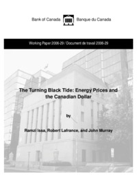 The turning black tide : energy prices and the Canadian dollar