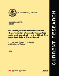 Preliminary results from water-isotope characterization of groundwater, surface water, and precipitation in the Wilmot River watershed, Prince Edward Island
