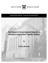 The impact of unanticipated defaults in Canada's large value transfer system