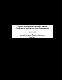 Children and familial economic welfare : the effect of income on child development