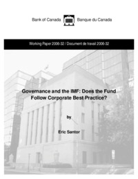 Governance and the IMF : does the Fund follow corporate best practice?