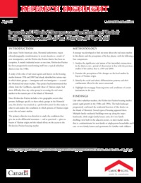 Impacts of ethnic changes on the housing market in the Rivère-des-Prairies district of             Montréal