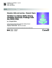Variation in literacy skills among Canadian provinces: findings from the OECD PISA