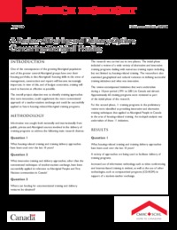 A review of training and delivery options concerning aboriginal housing