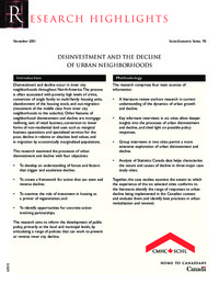 Disinvestment and the decline of urban neighborhoods