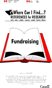 Where can I find-- ? : references for research ... : fundraising