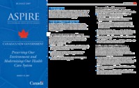 Aspire to a stronger, safer, better Canada : Canada's new government : preserving our environment and modernizing our health care system
