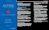 Aspire to a stronger, safer, better Canada : Canada's new government : tax relief for families and businesses