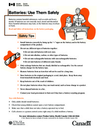 Batteries - use them safely
