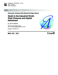 Death in the industrial world : plant closures and capital retirement