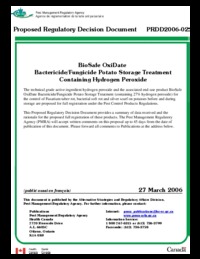 BioSafe OxiDate Bactericide/Fungicide Potato Storage Treatment containing hydrogen peroxide