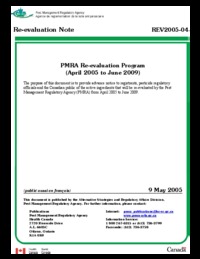 PMRA Re-evaluation Program (April 2005 to June 2006)
