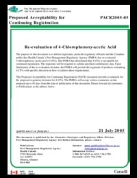 Re-evaluation of 4-chlorophenoxyacetic acid